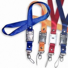Mémoire instantanée d'USB de plastique/polyester de lanière avec l'impression adaptée aux besoins du client de logo