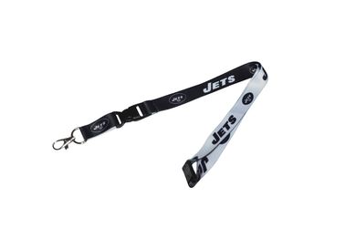 Support d'insigne détachable d'identification de collier de Keychain de lanière du football de NFL de New York Jets - point d'interruption