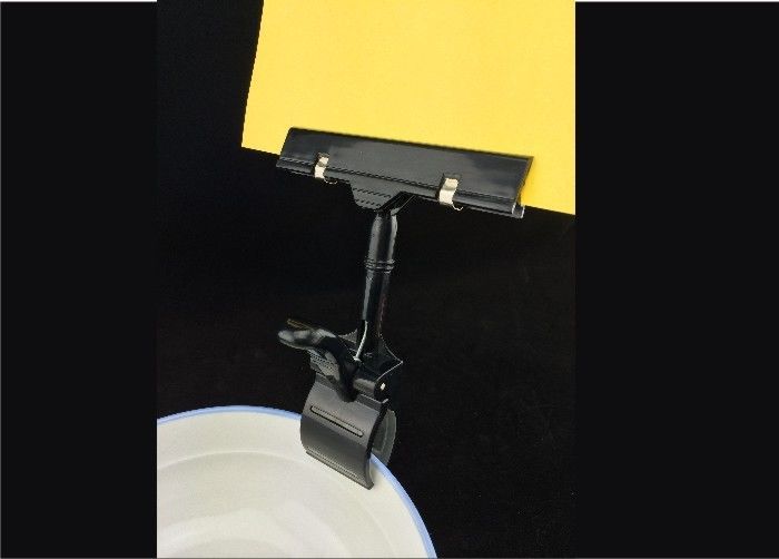 Agrafe de support de prix à payer de promotion de POP d'ABS, agrafes en plastique de rayonnage de forme de pouce