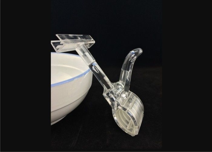 Agrafe en plastique flexible de support de prix à payer, support transparent de signe de bruit d'ABS