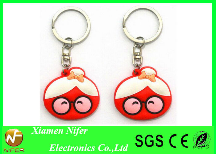Chaîne principale en caoutchouc molle faite sur commande promotionnelle de PVC Keychains 3D pour la décoration