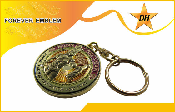 Chaînes principales promotionnelles en métal antique d'électrodéposition pour le cadeau de souvenir